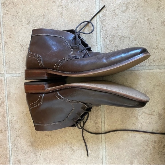 Florsheim Chukka Round Toe Leather Boots Lace Up Shoes Size 11 main image 5